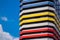 Colourful modern building facade,singapore.