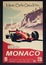 Colourful Monte Carlo Grand Prix Retro Poster Generative AI Illustration