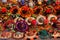 Colourful Moroccan hats on display