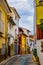 colourful narrow street in xativa town near valencia, which is famous for ist castle...IMAGE