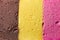 Colourful Neapolitan ice cream background texture