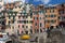 Colourful old houses of Riomaggiore fisherman village, Cinque Terre, Liguria, Italy