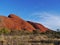 The colourful Olgas in the red desert