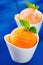 Colourful orange icecream