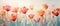 Colourful panoramic spring banner of fresh tulips