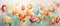 Colourful panoramic spring banner of fresh tulips