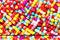 Colourful pearls collection decorative closeup