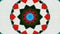 Colourful pixel mandala morphing outwards