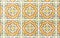 Colourful Portuguese glazed tiles, pattern and background