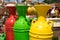 Colourful pottery closeup in Honduras