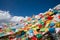 Colourful prayer flags,sichuan,china