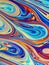 Colourful psychedelic soap bubble refractions pattern macro.