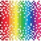 Colourful rainbow made from pixels, vector illustration