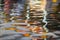 Colourful reflection of a houseboat in Dal lake,Srinagar,Kashmir,India