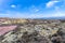 The colourful remains of the former copper mine Parys Mountain near Amlwch on the Isle of Anglesey, Wales, UK