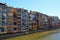 Colourful riverside apartments, Girona