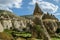 Colourful rock formations in Cappadocia