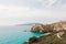 Colourful rocks of Firiplaka beach on Milos island, Greece