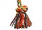 Colourful rope knot with tassel