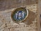 Colourful Round Ceramic Plate on Stone Building, Florence, Italy