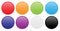 Colourful round web button set, vector illustration