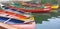 Colourful rowing boats