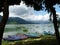 Colourful rowing boats on Phewa Lake, Pokhara, Nepal with mountains