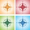 Colourful set of compasses