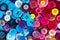 Colourful Sewing buttons background