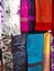 Colourful shawls on the market