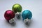 Colourful shiny Christmas baubles