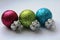 Colourful shiny Christmas baubles