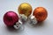 Colourful shiny Christmas baubles