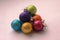 Colourful shiny Christmas baubles