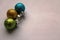 Colourful shiny Christmas baubles