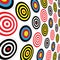 Colourful shooting targets on the wall, vector illustration