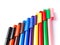 colourful sketch pen set isolated stock image.