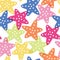 Colourful Star Abstract Seamless Pattern