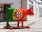 Colourful Statue Of A Bull In Ayamonte Spain