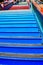 Colourful steps at Batu Caves temple in Malaysia, Beautiful coloured steps at hindu religion Batu Caves temple