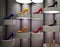 Colourful stilettos on display