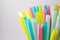 Colourful straws in many colours