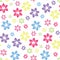 Colourful summery floral pattern .