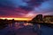 Colourful Sunrise Glowing Over The Calgary River