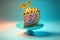 Colourful Surreal Pork Pie Generative AI Illustration