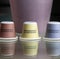 Colourful, sustainable eco friendly coffee capsules. The pods are compostable and biodegradable.