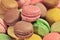 Colourful tasty macaroons