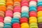 Colourful tasty macaroons