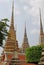 Colourful Temple Spires  Bangkok  Thailand