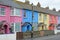 Colourful terraced housing UK